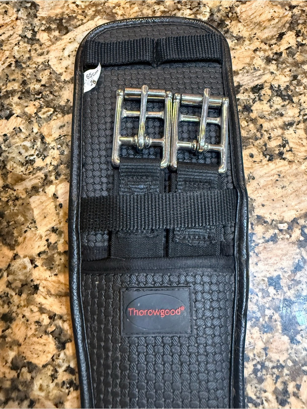 Thorowgood Black neoprene Girth Cover w/ Metal Buckles 26 inches NEW